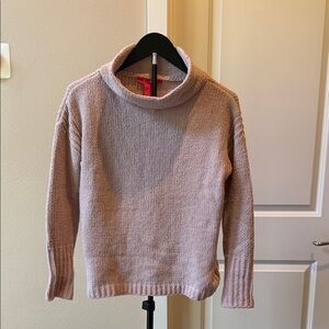 Women's Turtleneck Sweater in Soft Mauve